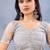 Designer white resham zarkan stone embroidery work net saree
