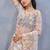 Designer white resham zarkan stone embroidery work net saree