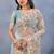 Designer sea green resham zarkan stone embroidery work net saree