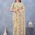 Designer lemon resham zarkan stone embroidery work net saree