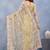 Designer lemon resham zarkan stone embroidery work net saree