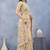 Designer lemon resham zarkan stone embroidery work net saree