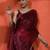 Maroon mirror work floral printed digital printed satin saree with blouse piece