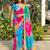 Multicolor tie and dye sequinned  georgette leheriya saree