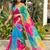 Multicolor tie and dye sequinned  georgette leheriya saree