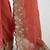 Peach embellished embroidered poly georgette saree