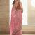 Pink embroidered sarees with stitched blouse
