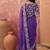 Purple floral embroidered poly georgette saree