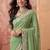 Lime floral embroidered poly georgette saree