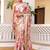 Pink printed ready to wear saree blouse piece