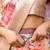 Pink printed ready to wear saree blouse piece