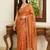 Orange embroidered sarees blouse piece