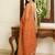 Orange embroidered sarees blouse piece