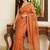 Orange embroidered sarees blouse piece