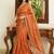 Orange embroidered sarees blouse piece