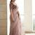 Lavender embroidered zari sequinned saree with stitched blouse