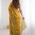 Olive floral embroidered tissue designer saree