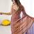 Copper floral zari tissue designer saree