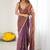 Copper floral zari tissue designer saree