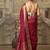 Maroon zari woven border saree