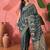 Teal woven design zari banarasi saree