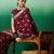 Burgundy ethnic motif zari woven kanjeevaram saree with blouse