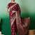 Burgundy ethnic motif zari woven kanjeevaram saree with blouse