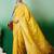 Yellow ethnic motif zari woven tassel detail kanjeevaram saree