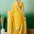 Yellow ethnic motif zari woven tassel detail kanjeevaram saree