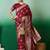 Maroon ethnic motif zari woven kanjeevaram saree with blouse