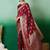 Maroon ethnic motif zari woven kanjeevaram saree with blouse