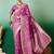 Pink ethnic motif zari woven kanjeevaram saree with blouse