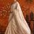 Off white embellished embroidered satin saree