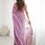 Purple embroidered saree with unstitched blouse piece