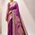 Purple woven design zari satin saree