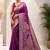 Purple woven design zari satin saree
