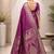 Purple woven design zari satin saree