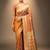 Orange zari silk blend saree