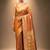 Orange zari silk blend saree