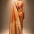 Orange zari silk blend saree