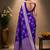 Purple zari art silk saree