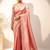 Peach embroidered tissue saree