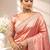 Peach embroidered tissue saree