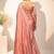 Peach embroidered tissue saree