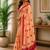 Peach printed chanderi cotton ready to wear saree