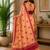 Peach printed chanderi cotton ready to wear saree