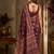 Maroon brown printed chanderi cotton ready to wear saree
