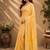 Yellow yellow printed chanderi cotton ready to wear saree