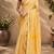 Yellow yellow printed chanderi cotton ready to wear saree