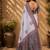 White white printed chanderi cotton ready to wear saree
